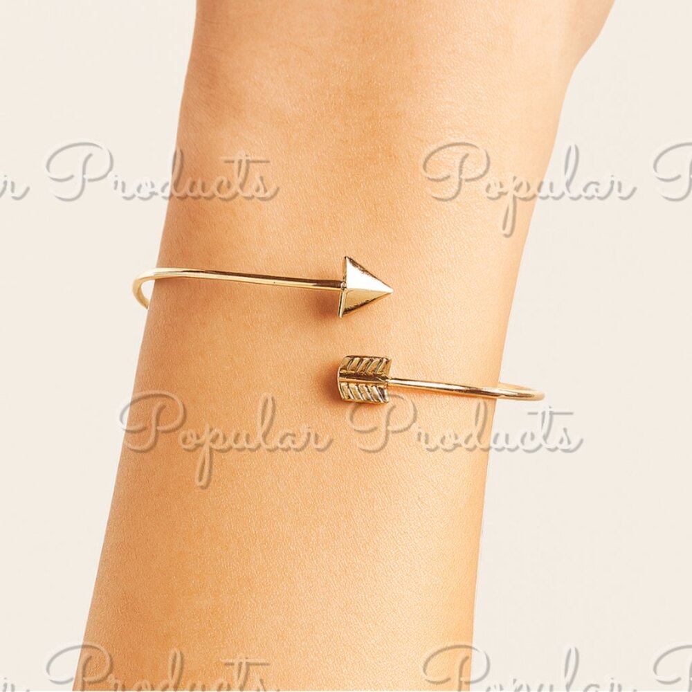 Gold Plated Arrow Wrap Bracelet – Minimalist Chic